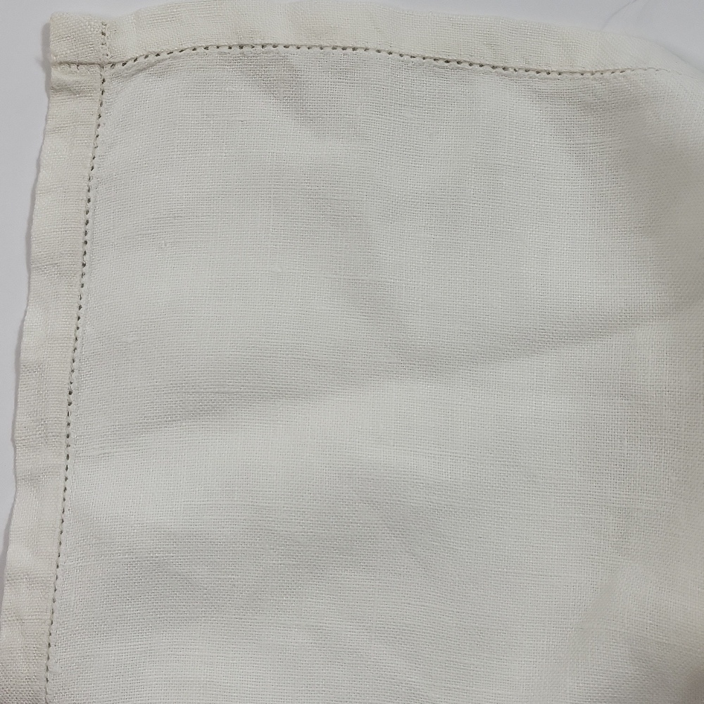 Vintage Embroidered Linen Tablecloth 47.5"x50 Handmade - Picture 8 of 8